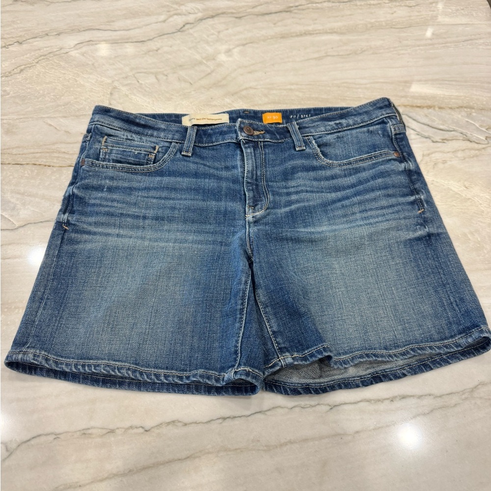 Pilcro and the Letterpress Blue Jean Shorts Classic Style